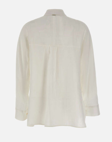 'S MAX MARA Camicia in tela di lino WHITE Donna 