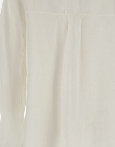 'S MAX MARA Camicia in tela di lino WHITE Donna 