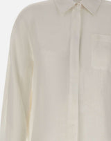 'S MAX MARA Camicia in tela di lino WHITE Donna 