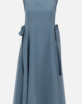 'S MAX MARA Abito lungo in ramiè Light Blue Donna 