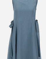 'S MAX MARA Abito lungo in ramiè Light Blue Donna 