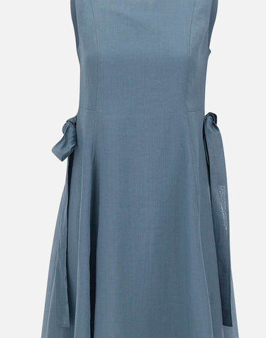 'S MAX MARA Abito lungo in ramiè Light Blue Donna 