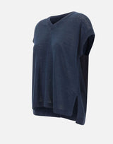 'S MAX MARA Maglia smanicata in filato di lino BLUE Donna 
