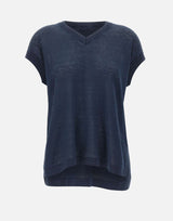 'S MAX MARA Maglia smanicata in filato di lino BLUE Donna 
