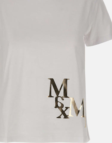 'S MAX MARA T-shirt in cotone con logo WHITE Donna 
