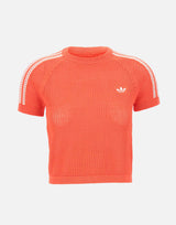 ADIDAS T-shirt in maglia all'uncinetto RED Donna 