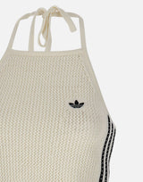 ADIDAS Top in maglia uncinetto WHITE Donna 