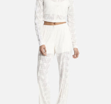 ADIDAS Felpa in pizzo Firebird WHITE Donna 