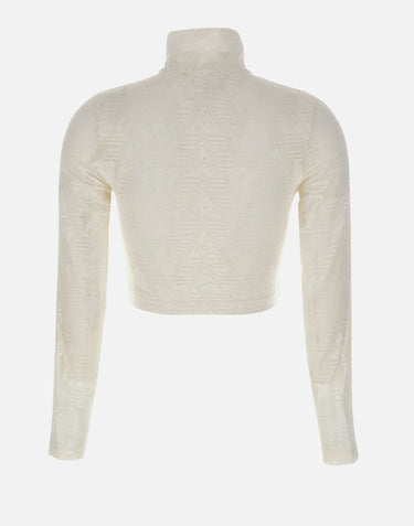 ADIDAS Felpa in pizzo Firebird WHITE Donna 