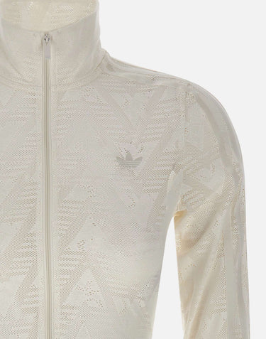 ADIDAS Felpa in pizzo Firebird WHITE Donna 