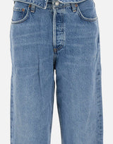 AGOLDE Jeans "Echo taper flip waistband" Light Blue Donna 