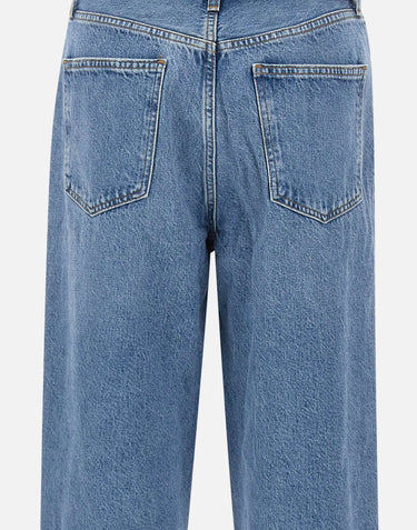 AGOLDE Jeans "Echo taper flip waistband" Light Blue Donna 