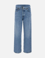 AGOLDE Jeans "Echo taper flip waistband" Light Blue Donna 