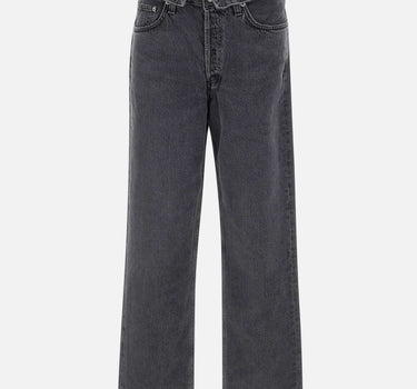 AGOLDE Jeans "Echo taper flip waistband" BLACK Donna 