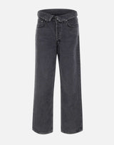 AGOLDE Jeans "Echo taper flip waistband" BLACK Donna 