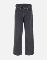 AGOLDE Jeans "Echo taper flip waistband" BLACK Donna 