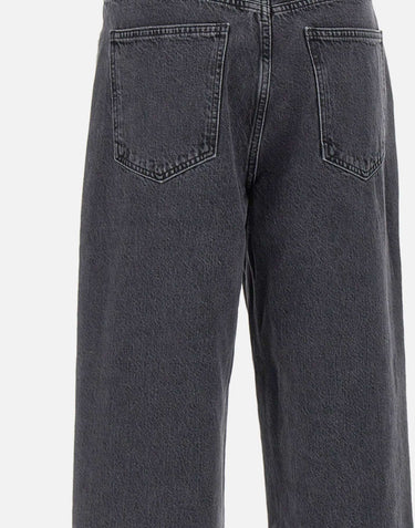 AGOLDE Jeans "Echo taper flip waistband" BLACK Donna 