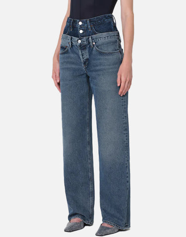 AGOLDE Jeans "Elson" BLUE Donna 