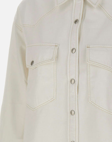 AGOLDE Camicia "Lotta Western" WHITE Donna 
