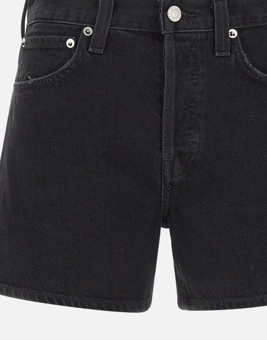 AGOLDE Shorts "Parker Long Vintage" BLACK Donna 