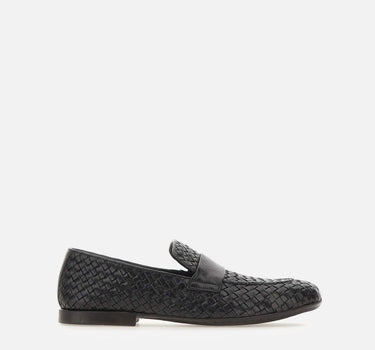 Mocassini in pelle intrecciata 69030 NERO ALEXANDER HOTTO 