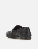 Mocassini in pelle intrecciata 69030 NERO ALEXANDER HOTTO 