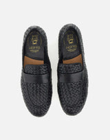 Mocassini in pelle intrecciata 69030 NERO ALEXANDER HOTTO 