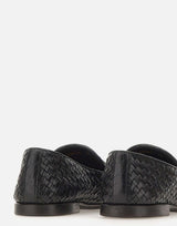 Mocassini in pelle intrecciata 69030 NERO ALEXANDER HOTTO 