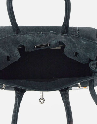 Borsa a mano riciclata 37501 BLACK ANOTHER CHANCE 