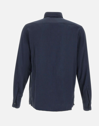 ASPESI Camicia in voile di cotone BLUE Uomo 
