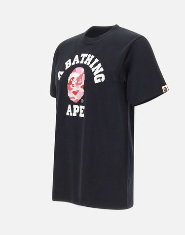T-shirt "ABC Camo College" 001TEM301004M BKXPK BAPE 