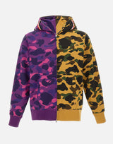 Felpa "Split Camo Shark" 001ZPM301005M PURPLE BAPE 