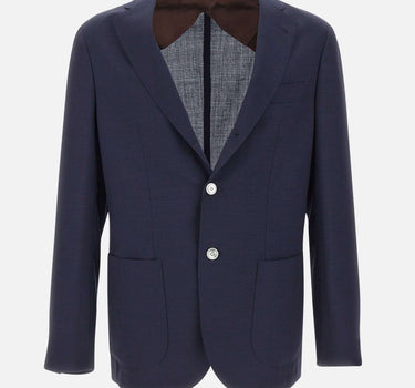 BARBA Blazer "Jimmy" in lana BLUE Uomo 