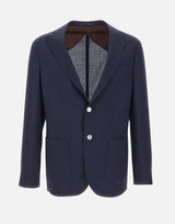 BARBA Blazer "Jimmy" in lana BLUE Uomo 