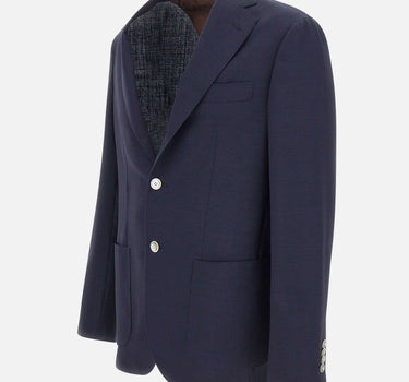 BARBA Blazer "Jimmy" in lana BLUE Uomo 