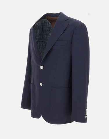 BARBA Blazer "Jimmy" in lana BLUE Uomo 