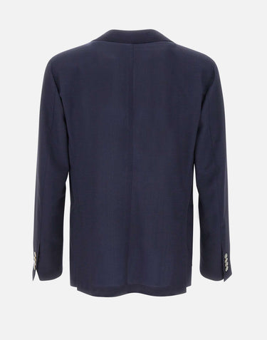 BARBA Blazer "Jimmy" in lana BLUE Uomo 