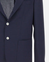 BARBA Blazer "Jimmy" in lana BLUE Uomo 