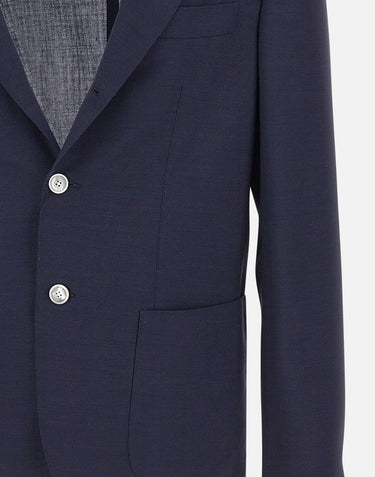 BARBA Blazer "Jimmy" in lana BLUE Uomo 
