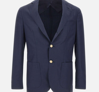 BARBA Blazer "Lello" in lana BLUE Uomo 