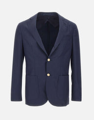 BARBA Blazer "Lello" in lana BLUE Uomo 