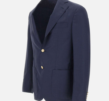 BARBA Blazer "Lello" in lana BLUE Uomo 