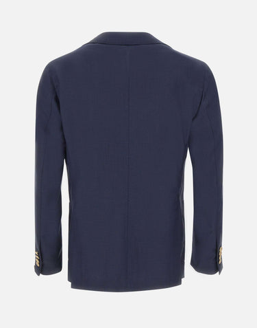 BARBA Blazer "Lello" in lana BLUE Uomo 