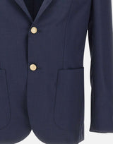 BARBA Blazer "Lello" in lana BLUE Uomo 
