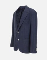 BARBA Blazer in lino, lana e seta BLUE Uomo 