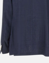 BARBA Blazer in lino, lana e seta BLUE Uomo 