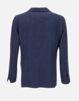 BARBA Blazer "Lello" in lino, lana e seta BLUE Uomo 