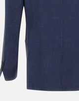 BARBA Blazer "Lello" in lino, lana e seta BLUE Uomo 