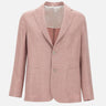 BARBA Blazer in lana, seta e lino Pink Uomo 