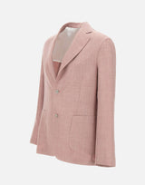 BARBA Blazer in lana, seta e lino Pink Uomo 